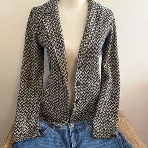 Hurley Women's Black and Tan Chevron Blazer